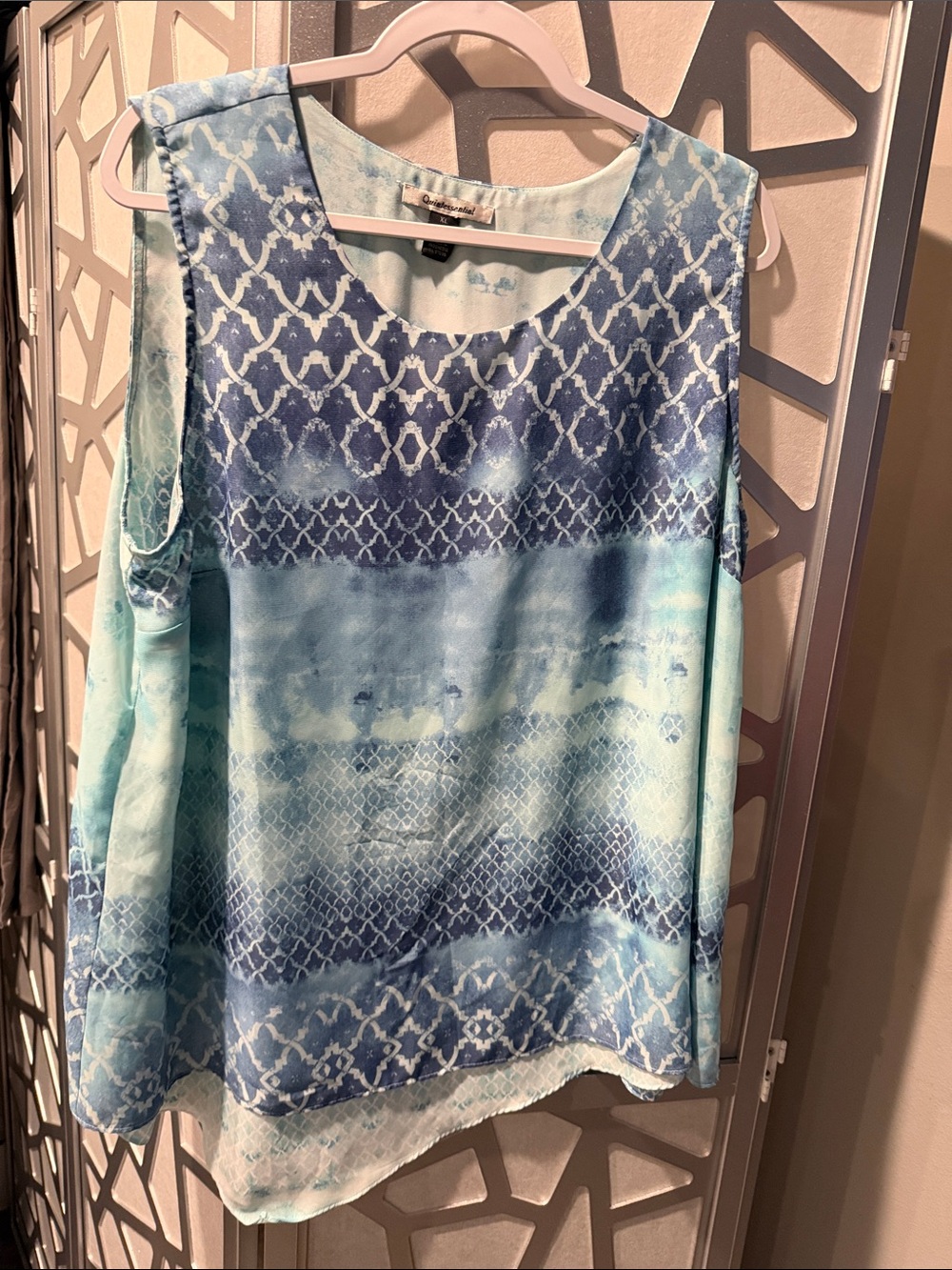 Light Blue Patterned Women's Sleeveless Camisole